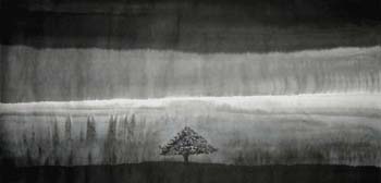 47 Silence 2007 Encre sur papier 63 x 130cm